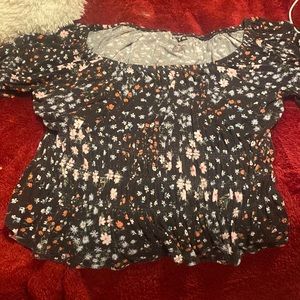 This is a floral top it’s really cute and it’s ruffle at the bottom